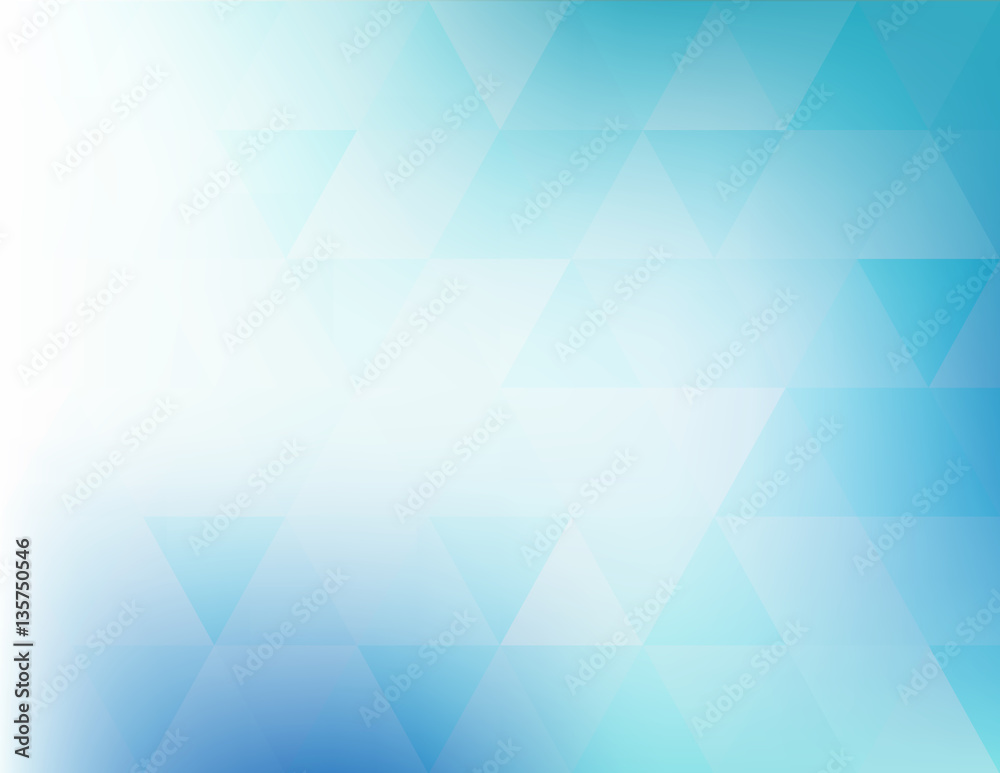 Poster Abstract teal pattern with transparent triangles