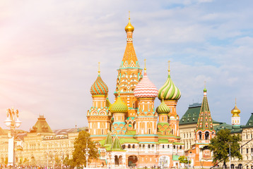 Fototapeta na wymiar Moscow view with Saint Basil's Cathedral