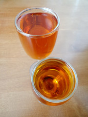 Glasses with cognac