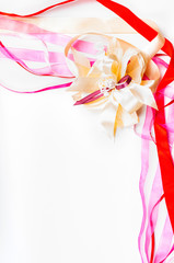 Valetine's day, Mother's day, birthday concept - Colorful ribbon greeting card design