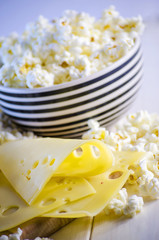 popcorn and cheese