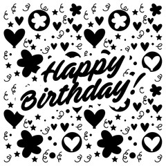 happy birthday celebration card vector illustration design