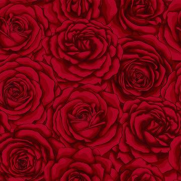 beautiful vintage seamless pattern with red roses.