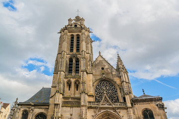 Fototapeta na wymiar Pontoise Cathedral (Saint-Maclou de Pontoise, 12 century) France