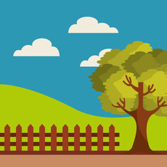 farm fresh field icon vector illustration design