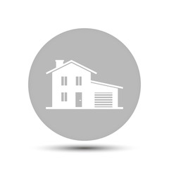 a two-storey residential building. vector icon