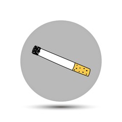 cigarette. vector icon on gray background