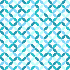 Multicolor seamless geometric vector pattern with Moroccan circl