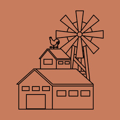 farm fresh stable icon vector illustration design