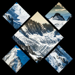 Collage of Chamonix Mont Blanc,France 