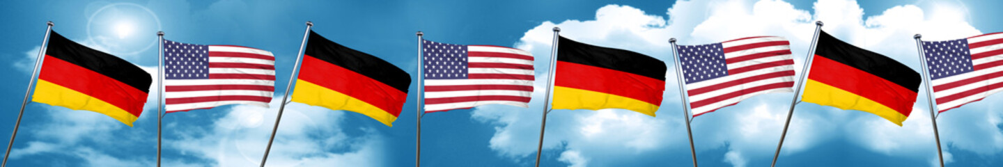 German flag, 3D rendering