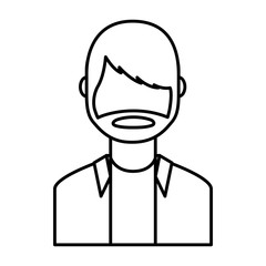 young man avatar character vector illustration design