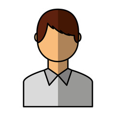 young man avatar character vector illustration design
