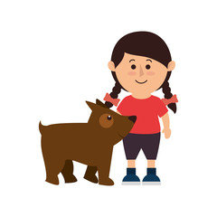 cute little girl character vector illustration design