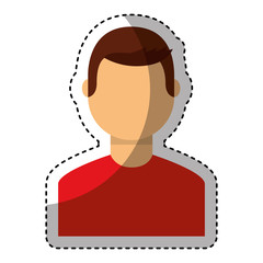 young man avatar character vector illustration design