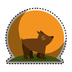 cute dog pet icon vector illustration design