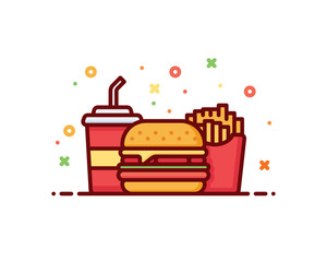 Burger menu vector illustration
