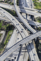 San Fernando Valley Freeway Interchange Aerial