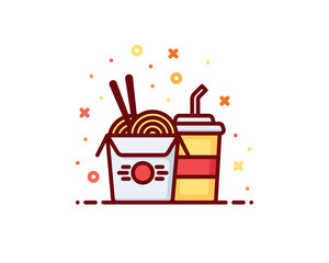 Noodles vector illustration