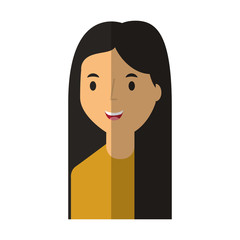 young woman avatar character vector illustration design