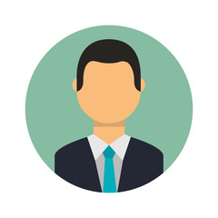businessman character isolated icon vector illustration design