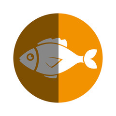 sea fish emblem icon vector illustration design