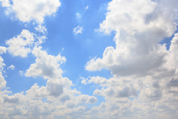 Clouds with blue sky background.