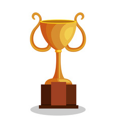 trophy cup winner award vector illustration design