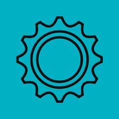 gear setting isolated icon vector illustration design