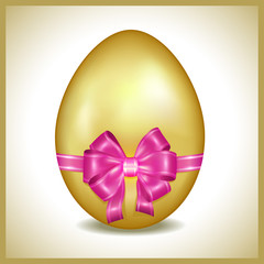 Golden Easter egg isolated