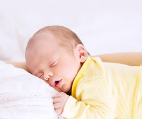 Newborn sleeping child