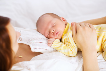 Newborn sleeping child