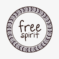 free spirit boho style vector illustration design