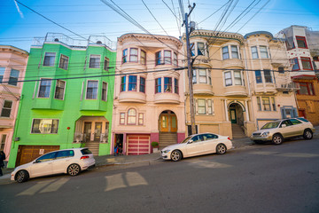 Naklejka premium Street parking in San Francisco