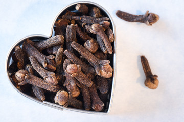 Whole Cloves in a Heart Shape