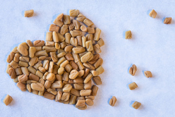 Fenugreek in a Heart Shape