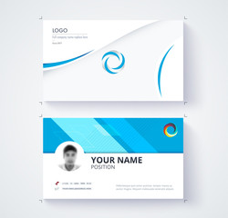 Business card template commercial design. vector illustration