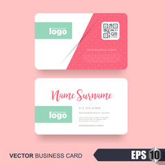 business card design layout template with modern pattern,Vector illustration