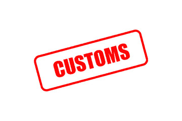 Customs stamp made grunge retro