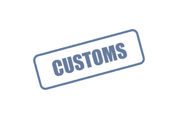 Customs stamp made grunge retro