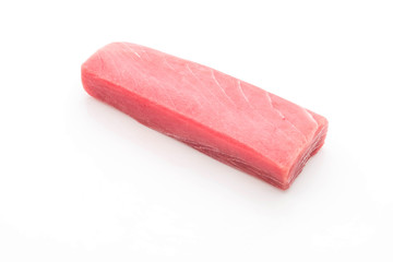 fresh tuna on white