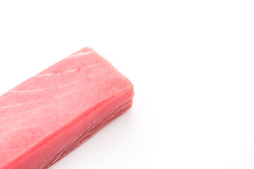 fresh tuna on white