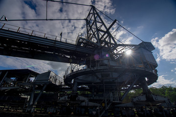 Fototapeta na wymiar Hevy Machinery Process in Coal Mine