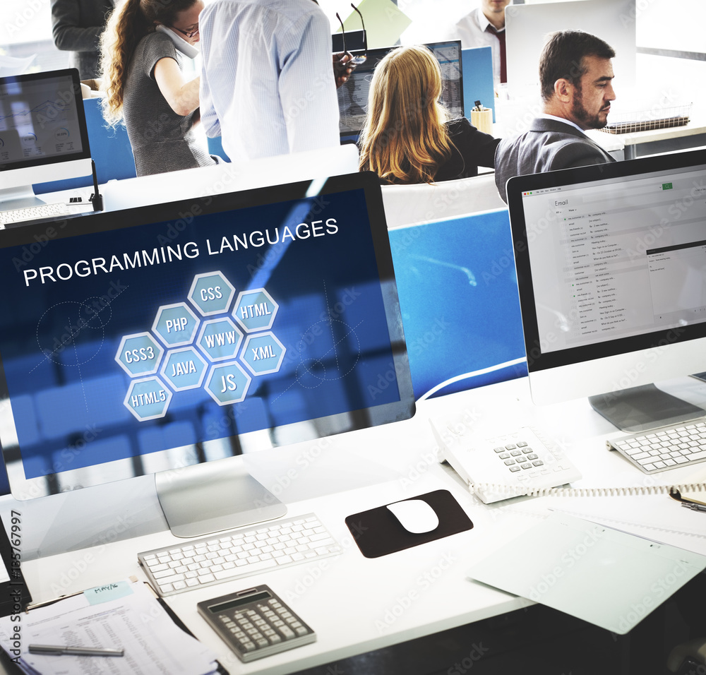 Poster Programming Language Coding Developer Software Concept