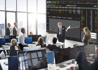 Stock Exchange Trading Forex Finance Graphic Concept - obrazy, fototapety, plakaty