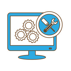 technical service computers icon, vetor illustration design