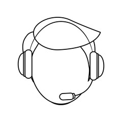 customer support Icon image, vector illustration design