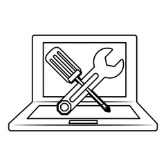 technical service computers icon, vetor illustration design