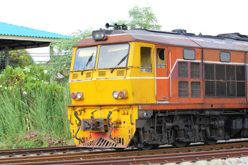 Fototapeta na wymiar Old Train in thailand