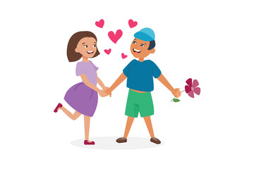 Couple in love vector.